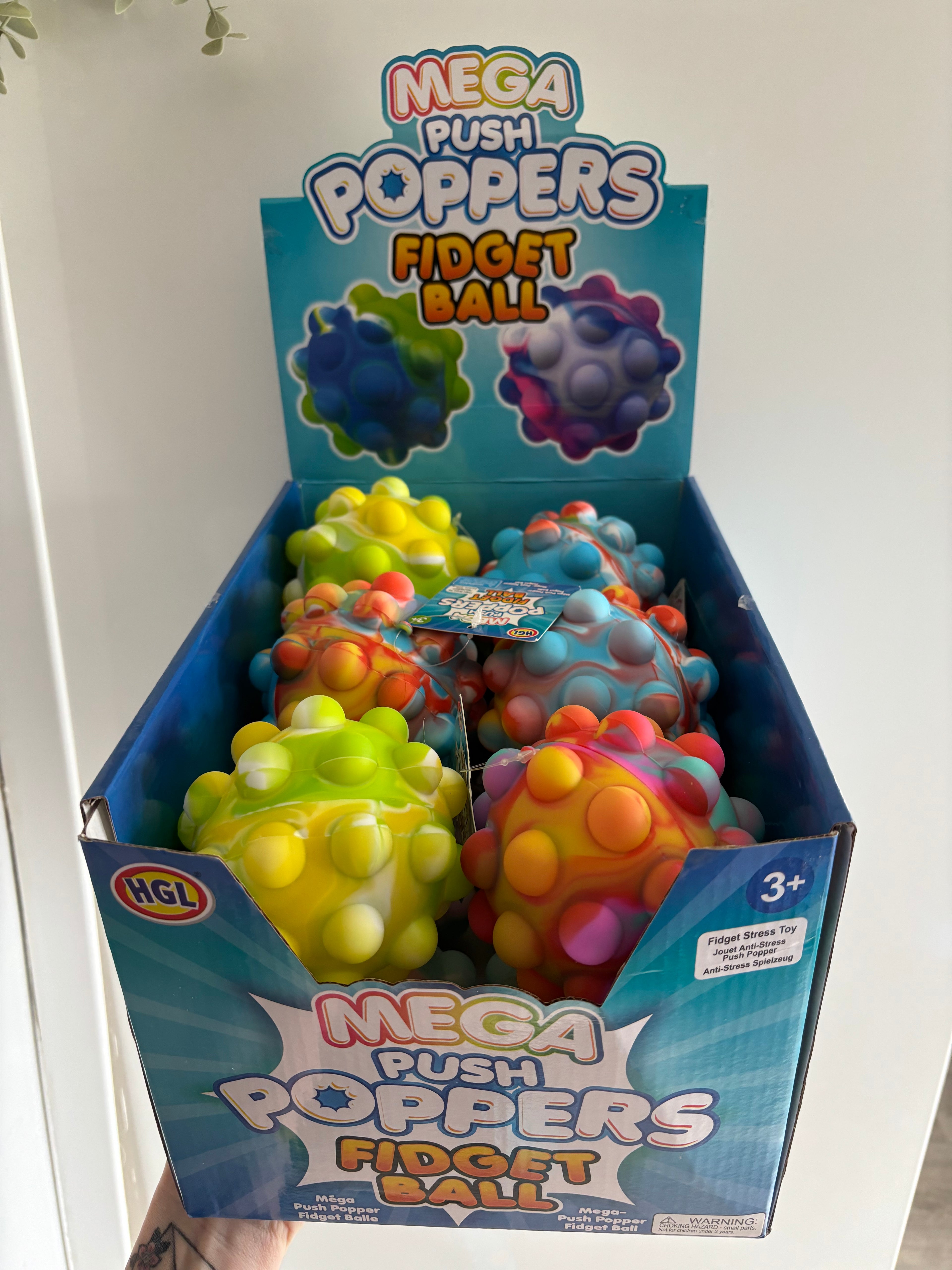 Mega push poppers fidget ball