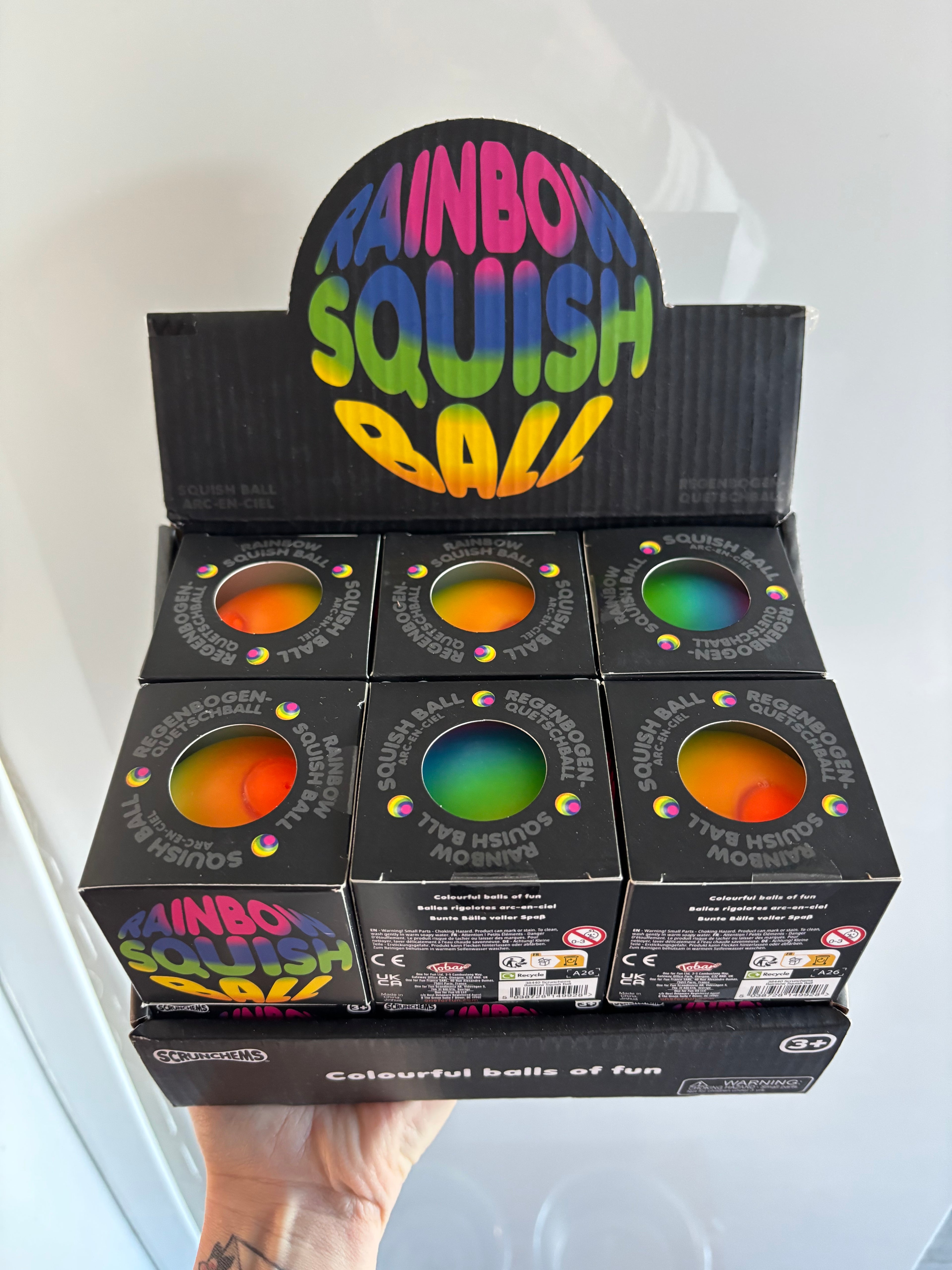 Scrunchems rainbow squish ball