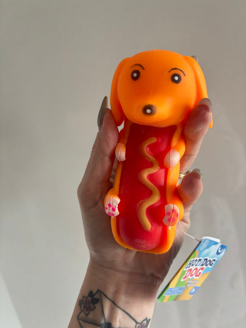 Keycraft hotdog squishy dog