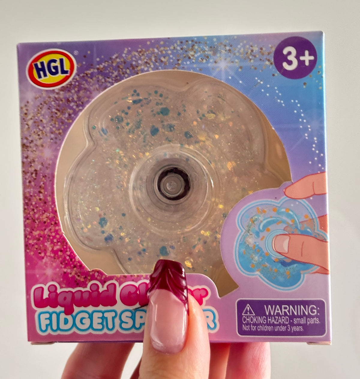 HGL Liquid glitter fidget spinner