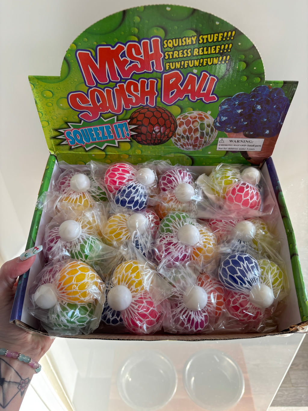 Trio mesh squish ball