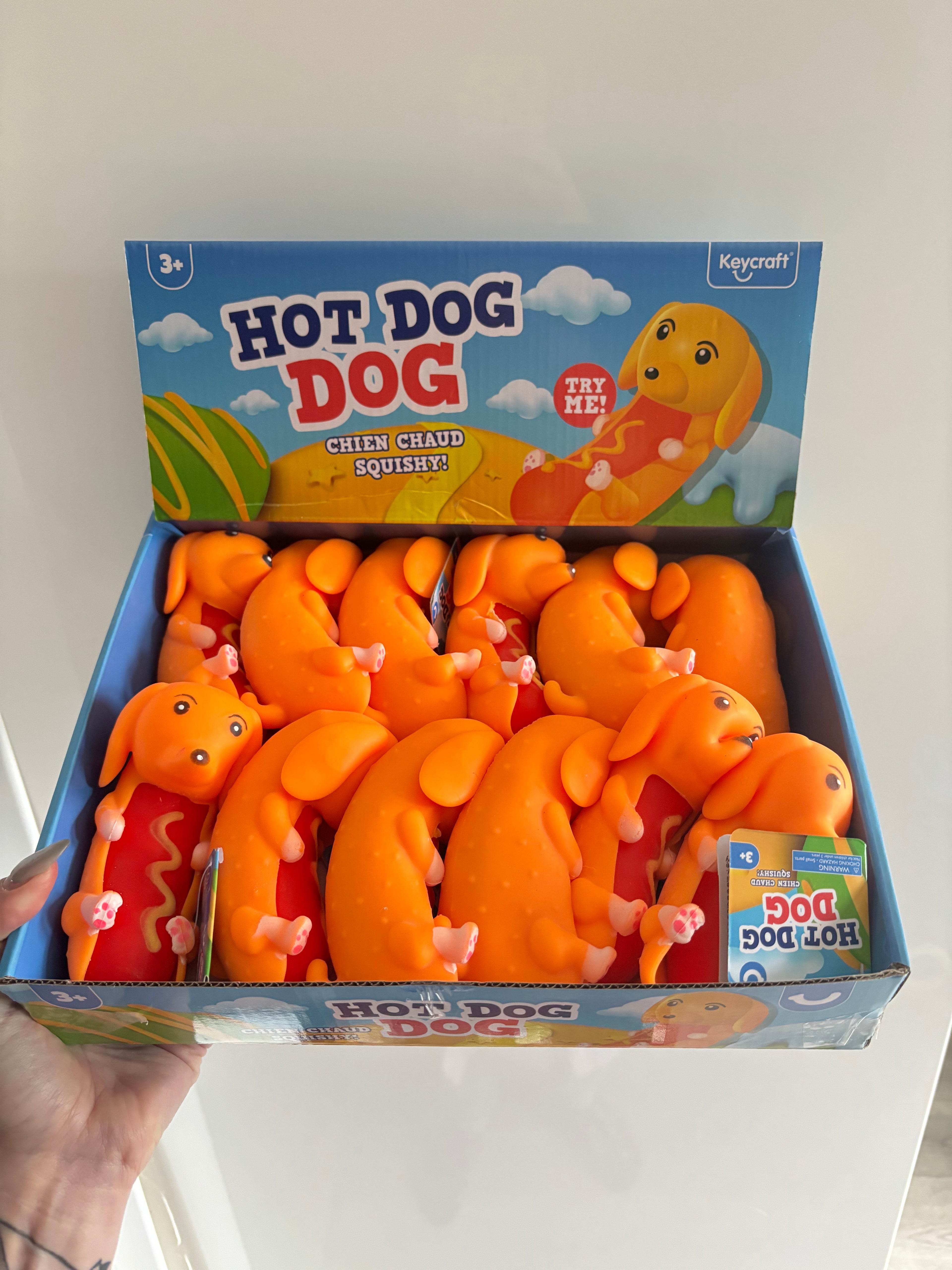 Keycraft hotdog squishy dog
