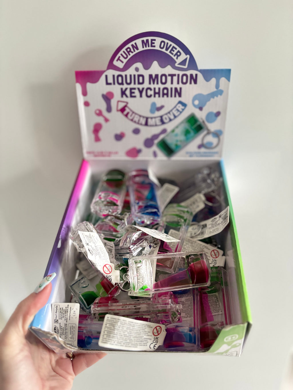 Liquid motion key chain