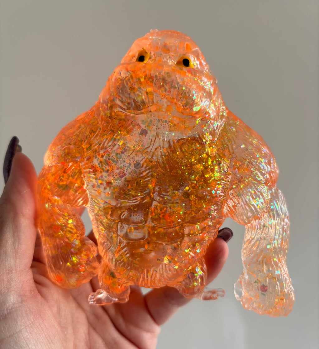 Squish squeeze glitter gorilla