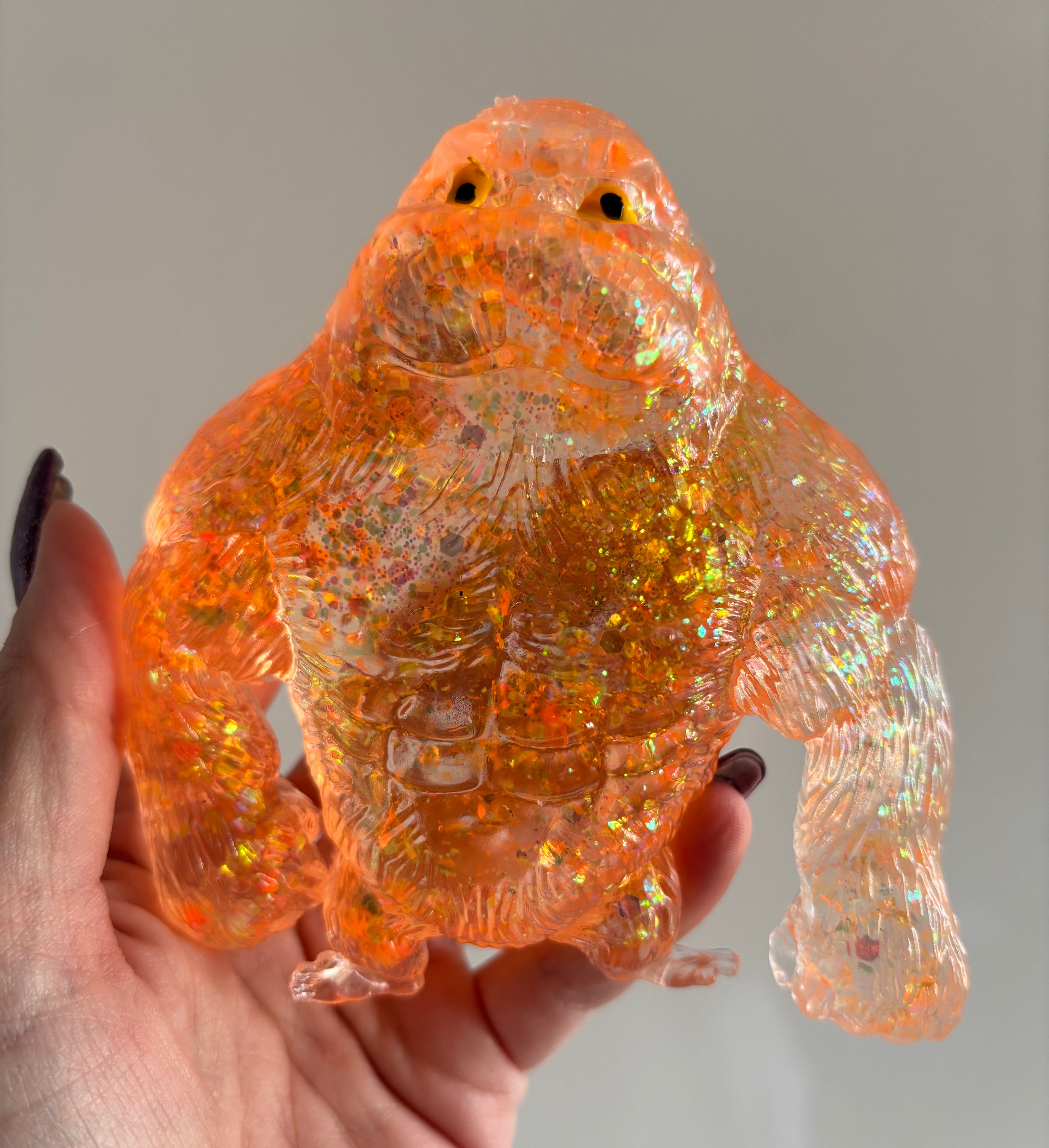 Squish squeeze glitter gorilla
